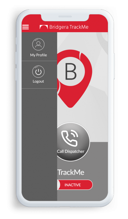 Bridgera TrackMe - Real Time Driver Tracking App Screen