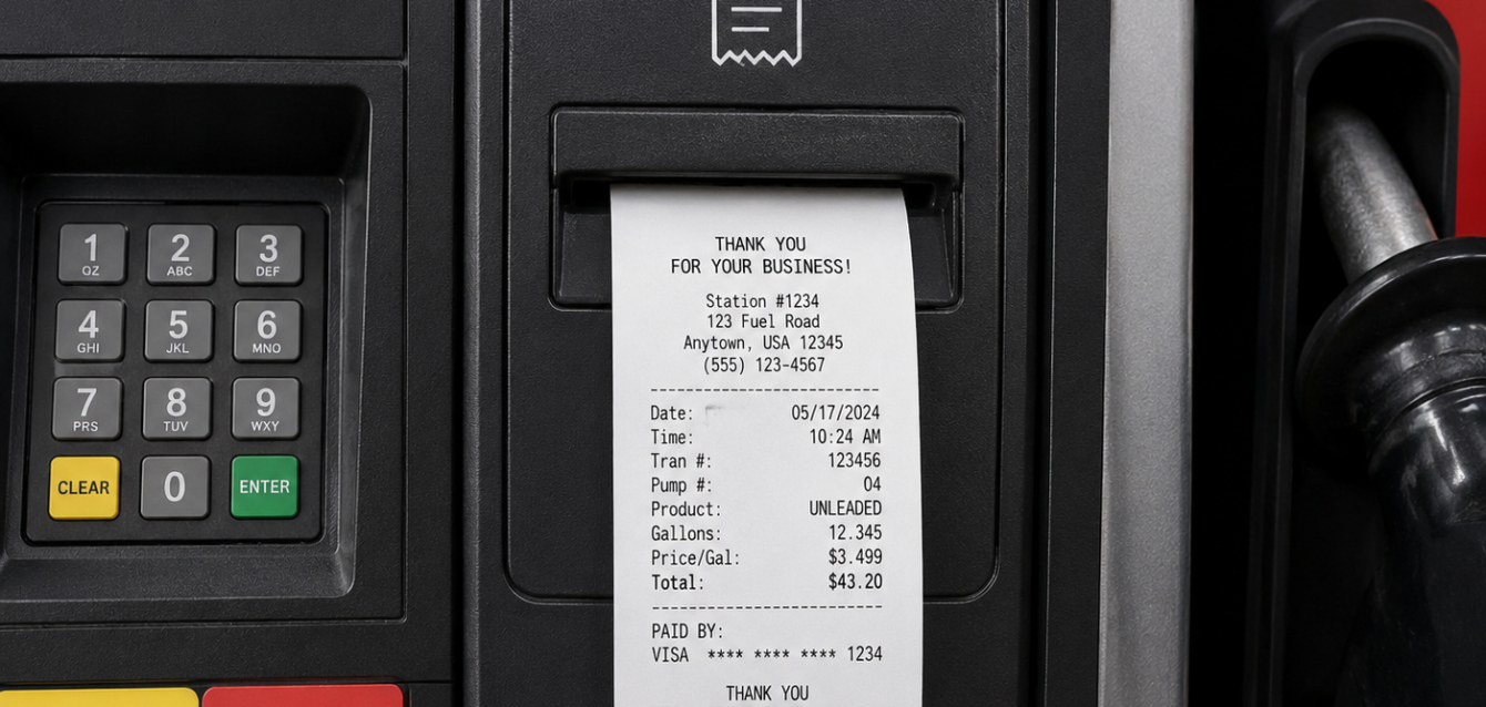 Forecourt fuel dispenser printer